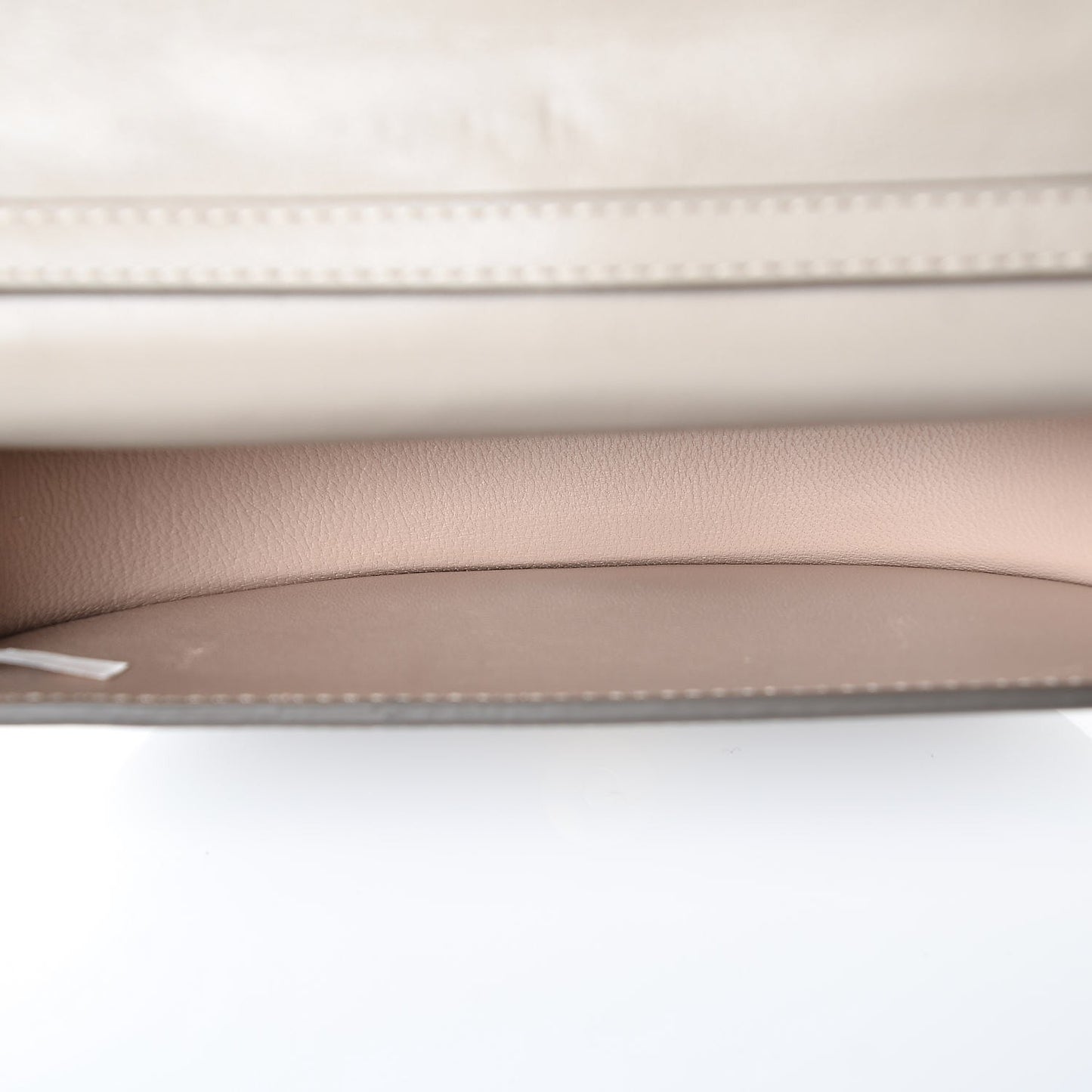 Calfskin Lambskin Quilted Studded Small Nile Bracelet Minaudiere Bag Pastel Grey