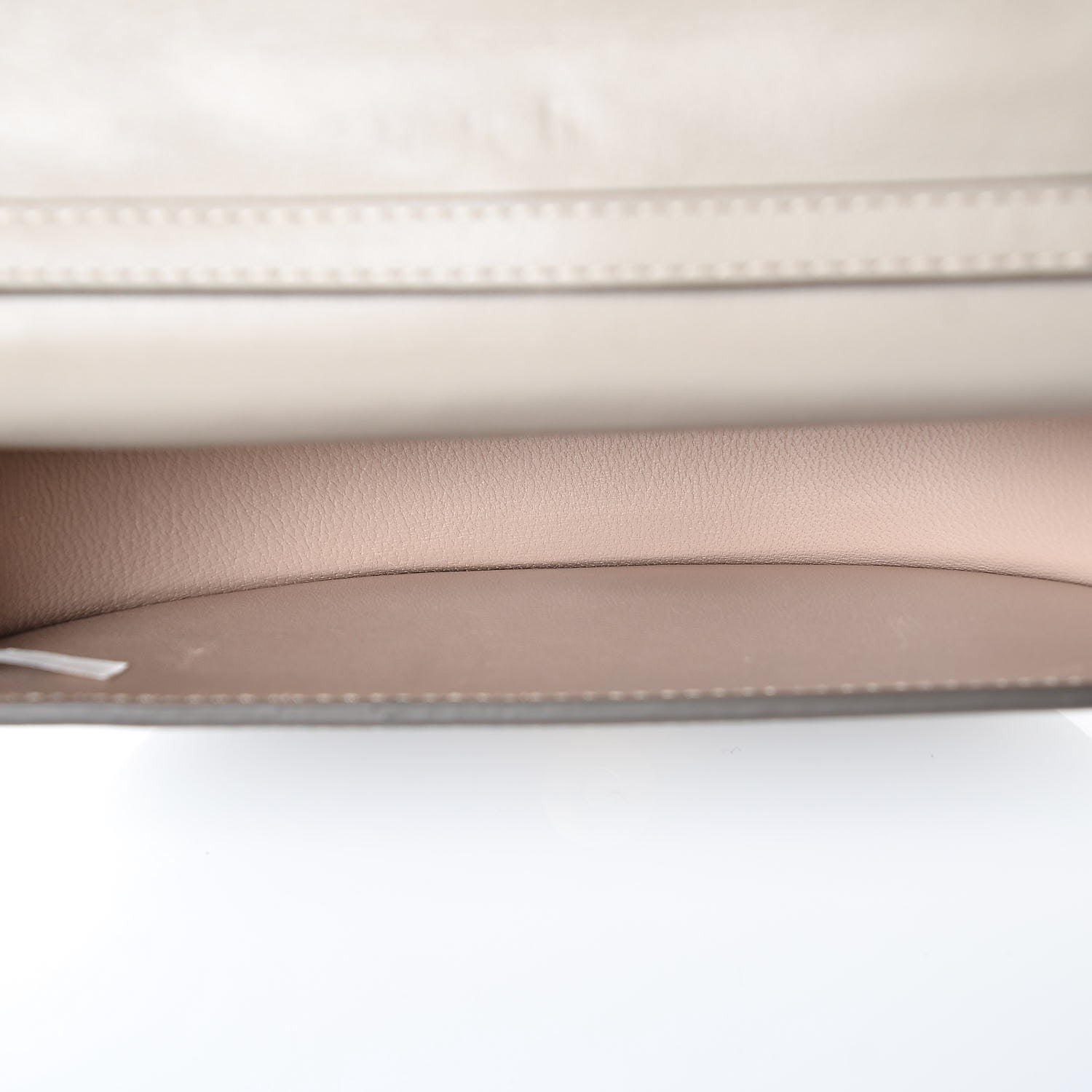 Chloe Calfskin Lambskin Quilted Studded Small Nile Bracelet Minaudiere Bag Pastel Grey 5 of 8