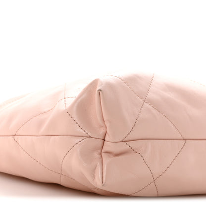 Chanel Shiny Calfskin Quilted Small Chanel 22 Light Pink 10 of 17