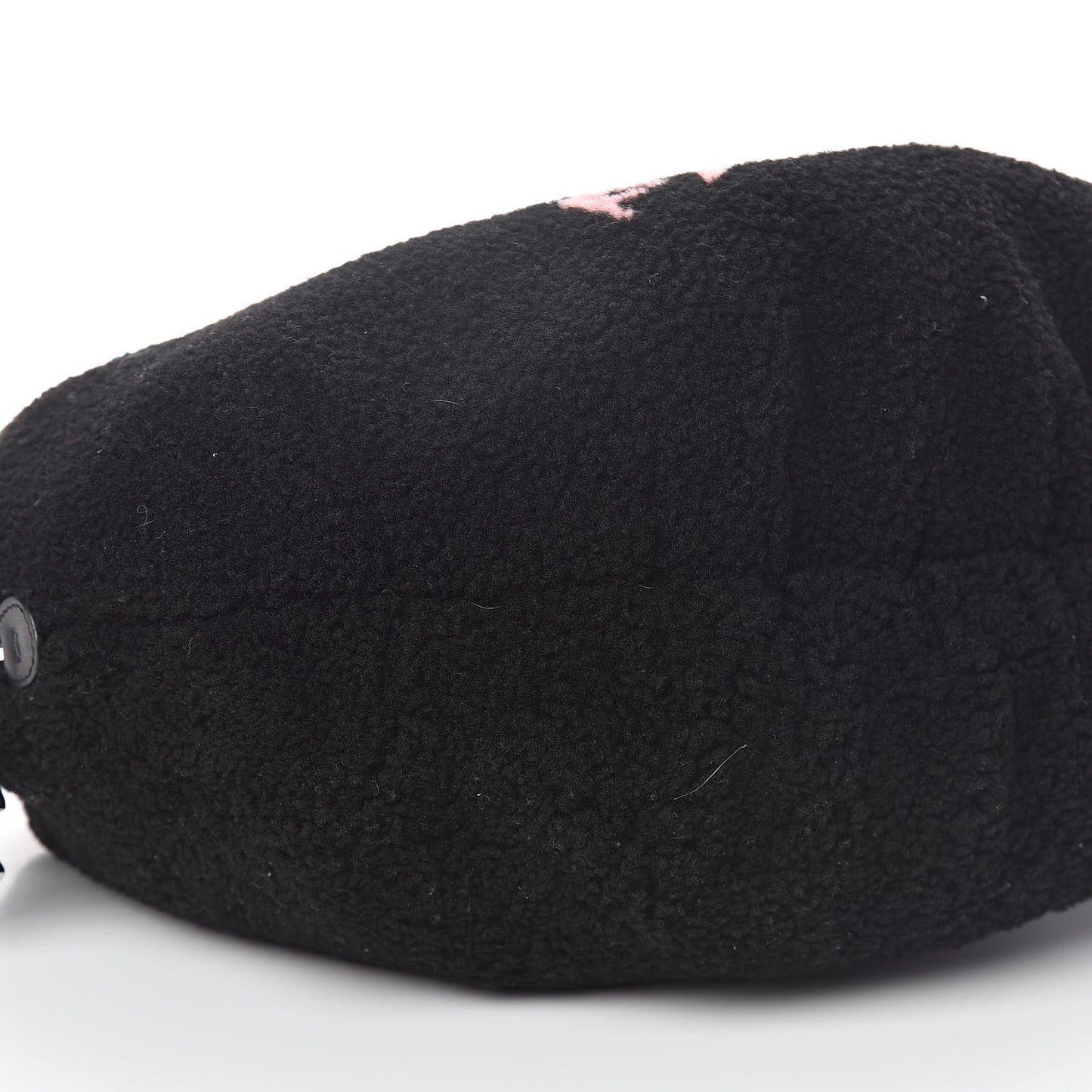 Shearling Large Deauville Round Bag Black