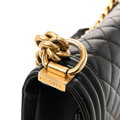 Chanel Caviar Quilted Medium Boy Flap Black 12 of 15
