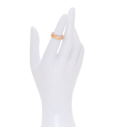 Cartier 18K Pink Gold 3 Diamond 5.5mm LOVE Ring 48 4.5 2 of 4