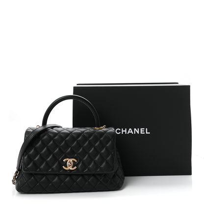 Chanel Caviar Quilted Small Coco Handle Flap Black 12 of 12