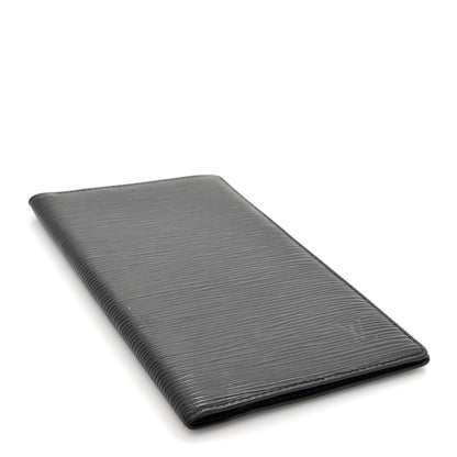 Louis Vuitton Epi Checkbook Organizer Wallet Black 4 of 9