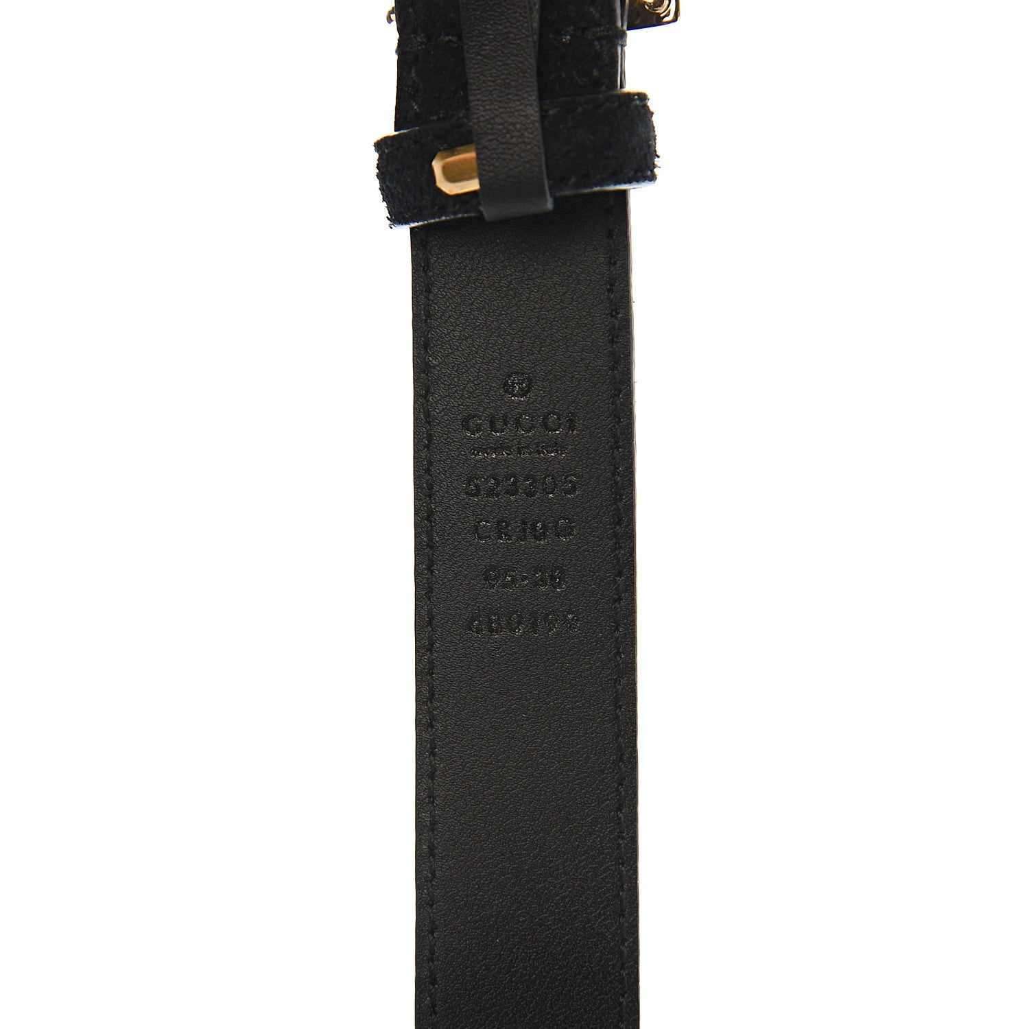 Gucci Suede Icaro G Cube 25mm Belt 95 38 Black 3 of 5