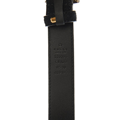 Gucci Suede Icaro G Cube 25mm Belt 95 38 Black 3 of 5