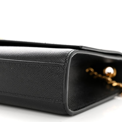 Saint Laurent Grain De Poudre Medium Classic Monogram Kate Satchel Black 10 of 10