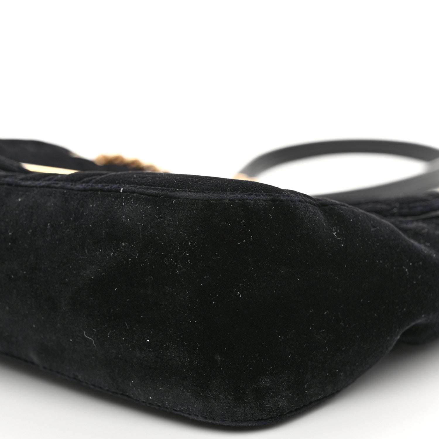 Gucci Velvet Matelasse Medium GG Marmont Shoulder Bag Black 11 of 12