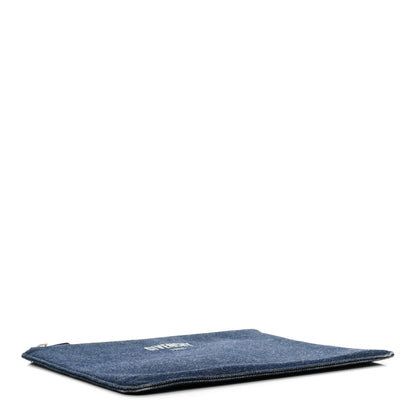Givenchy Denim Logo Zip Pouch Blue 4 of 9