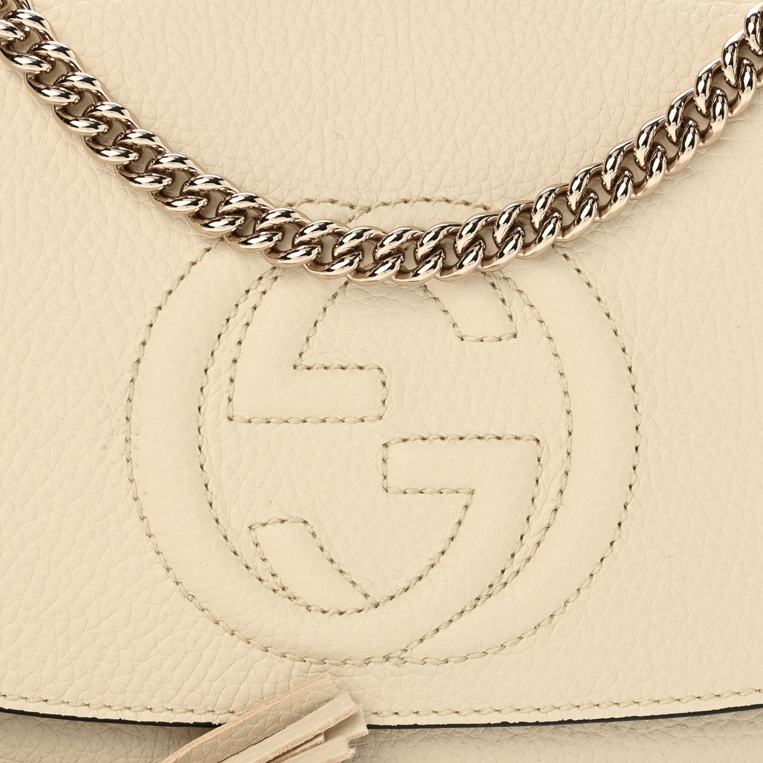 Gucci Cellarius Calfskin Medium Soho Flap Crossbody Ivoire 8 of 10