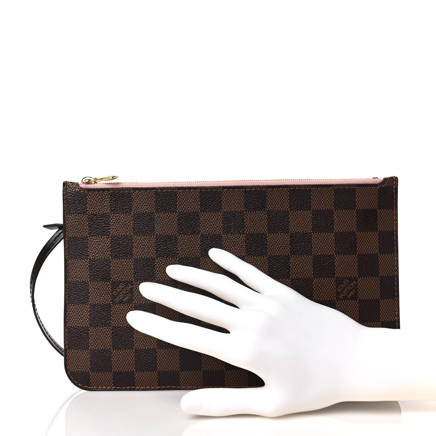 Louis Vuitton Damier Ebene Neverfull MM GM Pochette Rose Ballerine 2 of 6