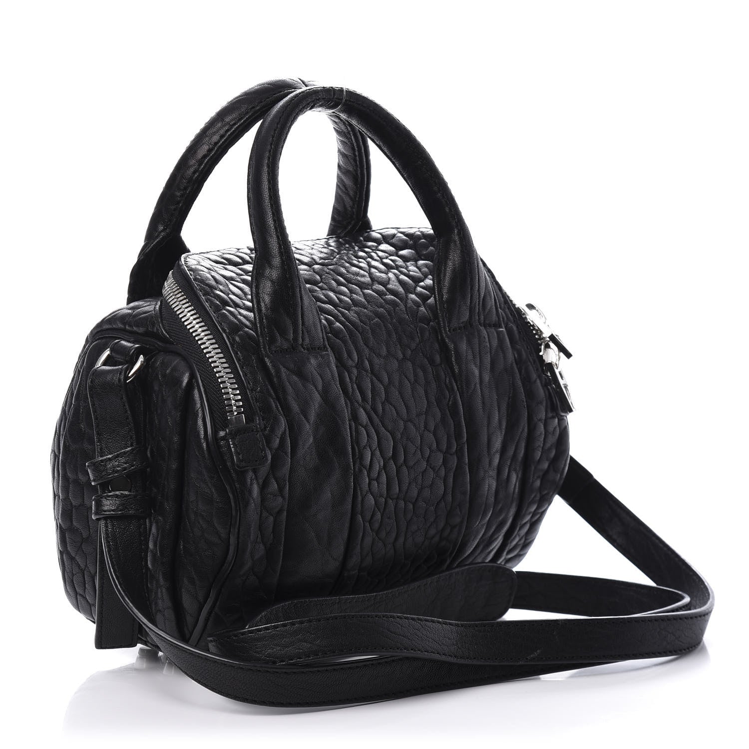 Alexander Wang Pebbled Lambskin Mini Rockie Black Rhodium Hardware 3 of 9