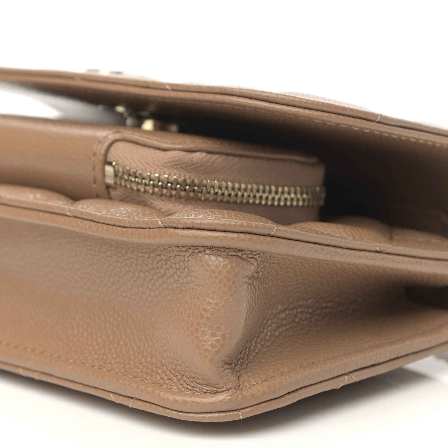 Chanel Caviar Quilted Business Affinity Clutch With Chain Flap Dark Beige 11 of 12
