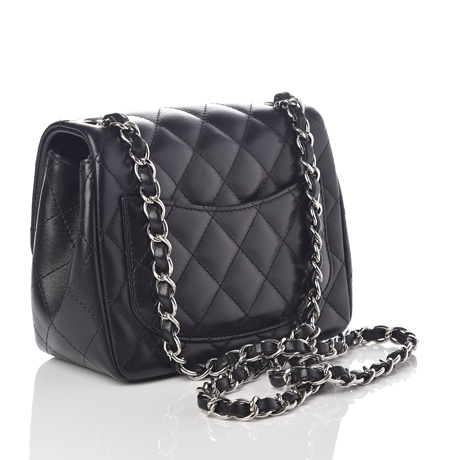 Chanel Lambskin Quilted Mini Square Flap Black 3 of 10