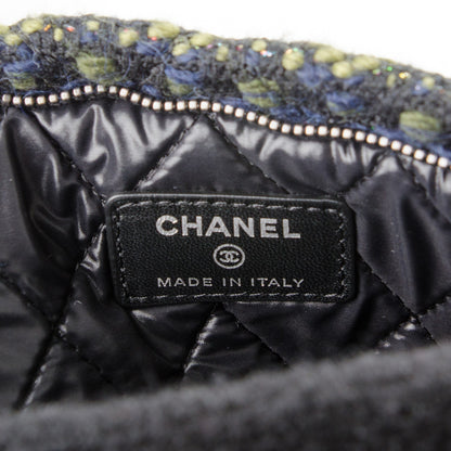 Chanel Tweed Quilted CC Beauty Clutch Black 5 of 6