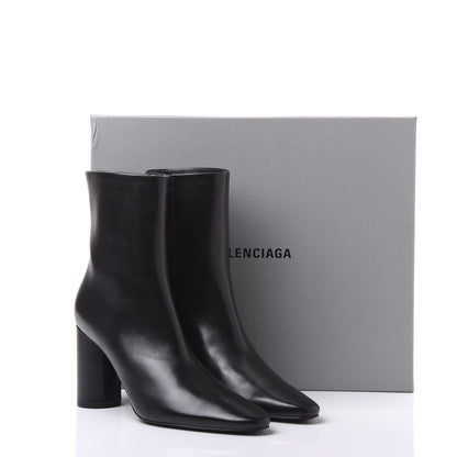 Balenciaga Shiny Sheepskin 20mm Oval Booties 38 Black 9 of 9