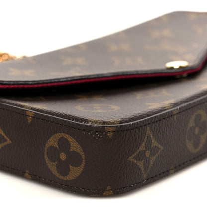 Louis Vuitton Monogram Pochette Felicie Chain Wallet Fuchsia 15 of 16