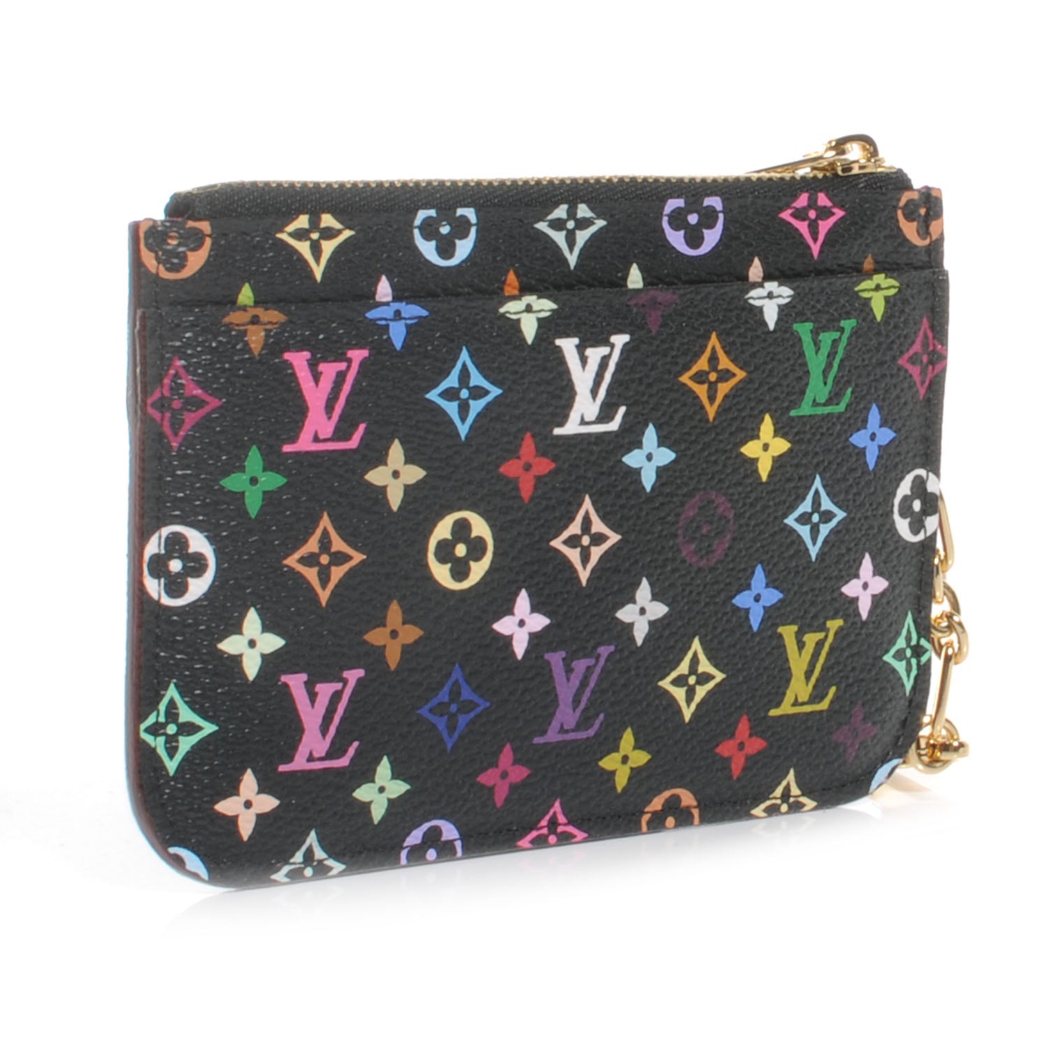 Louis Vuitton Monogram Multicolor Key Pouch Black Grenade 3 of 7