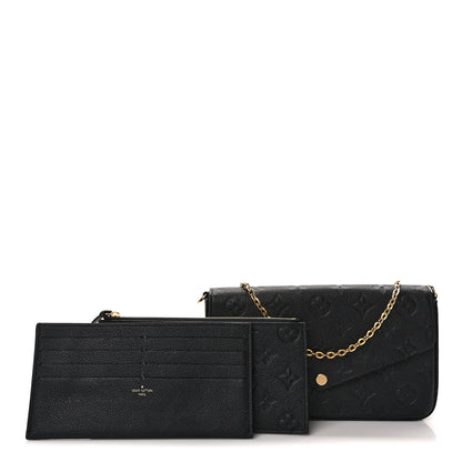 Louis Vuitton Empreinte Pochette Felicie Chain Wallet Black 3 of 13