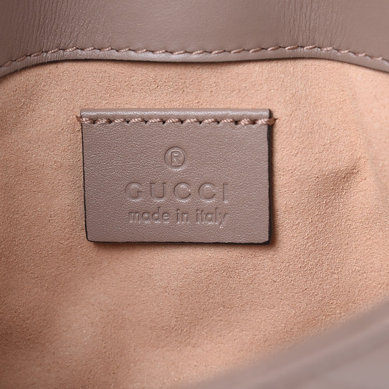 Gucci Calfskin Matelasse Super Mini GG Marmont Shoulder Bag Porcelain Rose 6 of 10