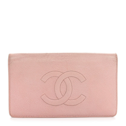 Chanel Caviar Timeless CC Yen Wallet Pink 1 of 11