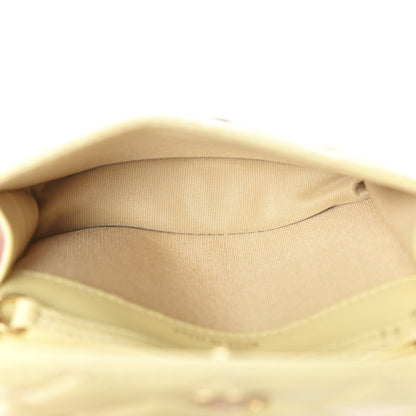 Chanel Lambskin Quilted Pearl Crush Clutch With Chain Yellow 4 of 11