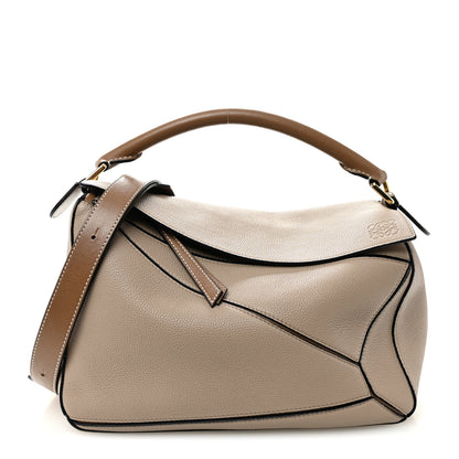 Loewe Grained Calfskin Medium Puzzle Bag Sand Mink 1 of 10