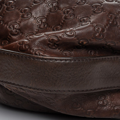 Gucci Guccissima Medium Interlocking Icon Shoulder Bag Dark Brown 9 of 10