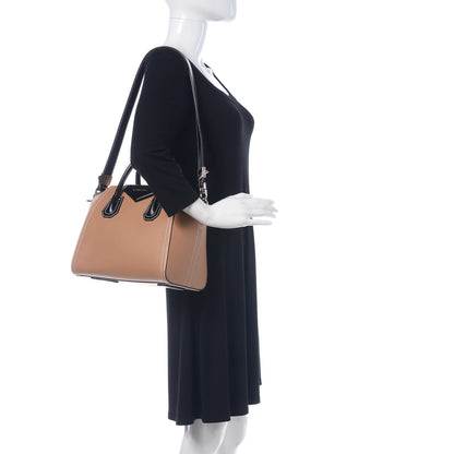 Givenchy Calfskin Small Topstitch Bi-Color Antigona Beige Black 3 of 10