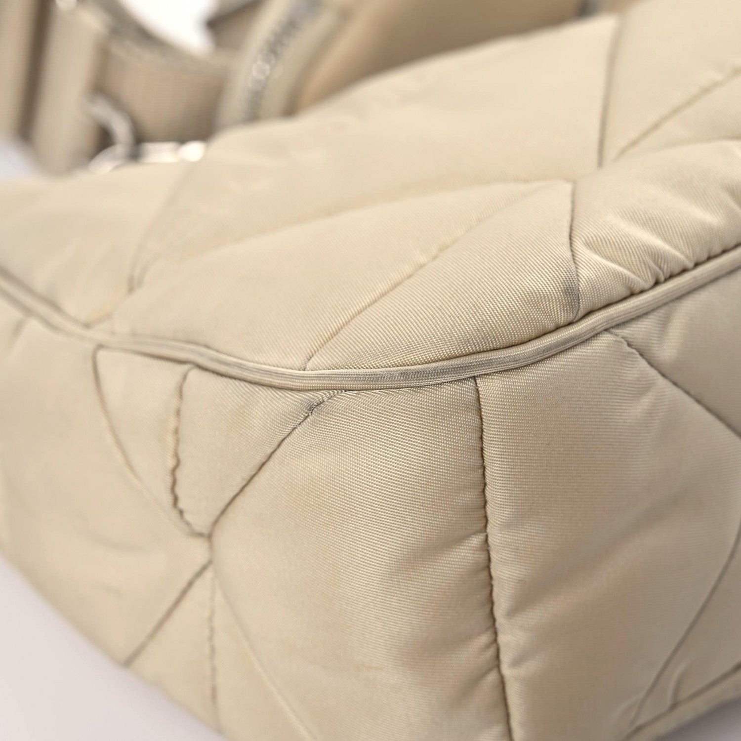 Prada Re-Nylon Triangle Quilted Padded Patchwork System Shoulder Bag Deserto 6 of 12