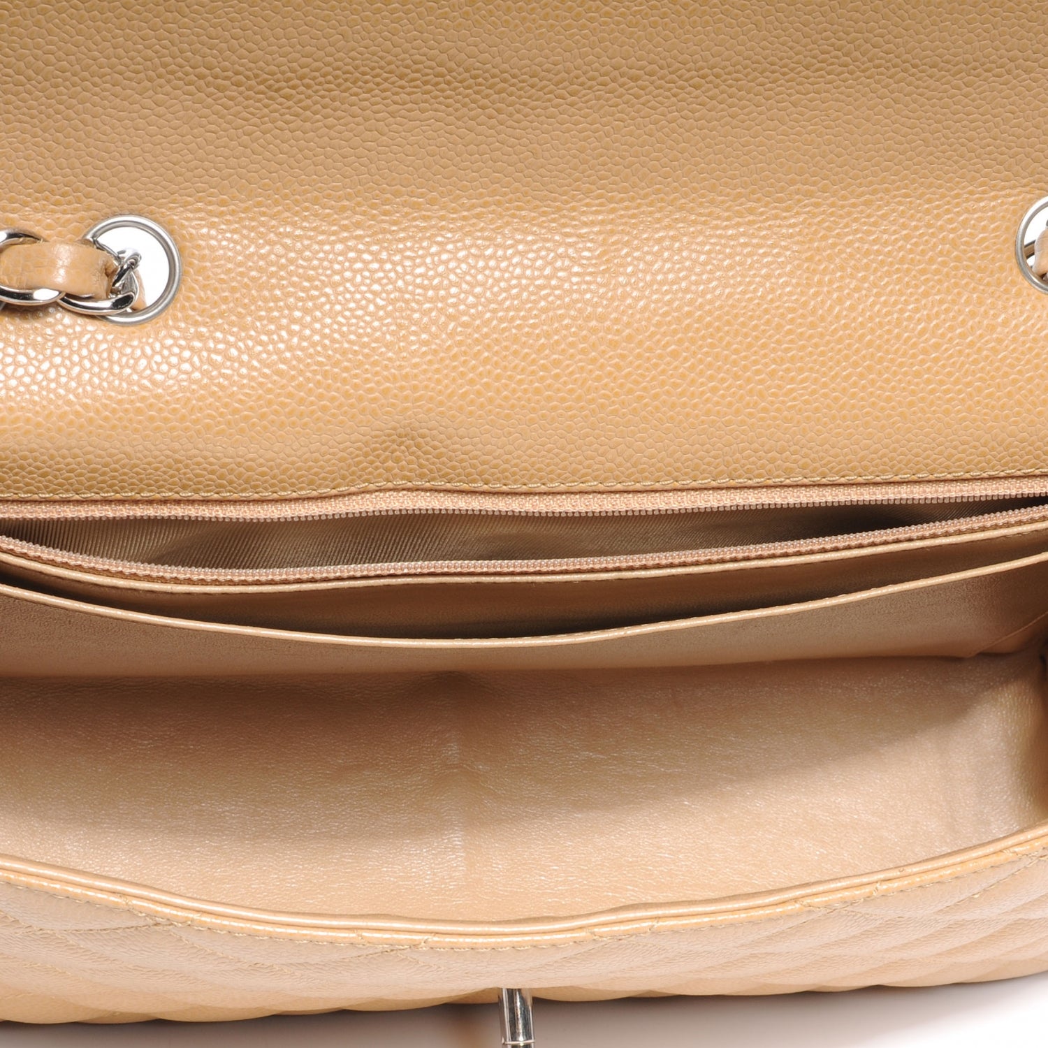 Chanel Caviar Jumbo Single Flap Beige 9 of 9