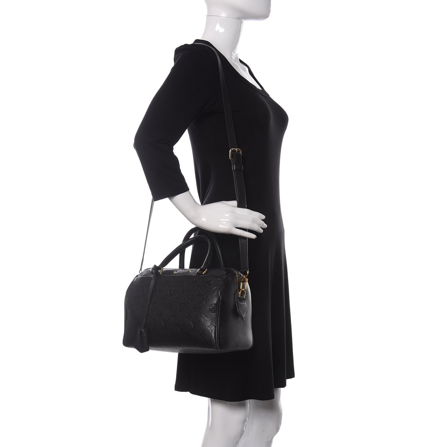 Louis Vuitton Empreinte Speedy Bandouliere 25 NM Black 2 of 13