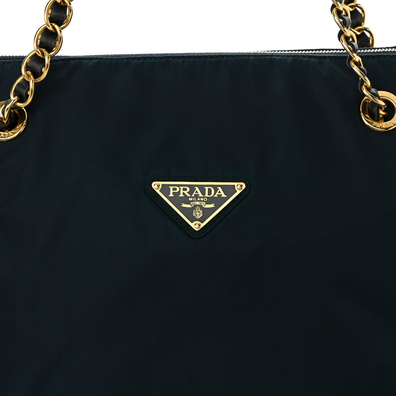 Prada Tessuto Nylon Catena Chain Shoulder Bag Blue 1758860