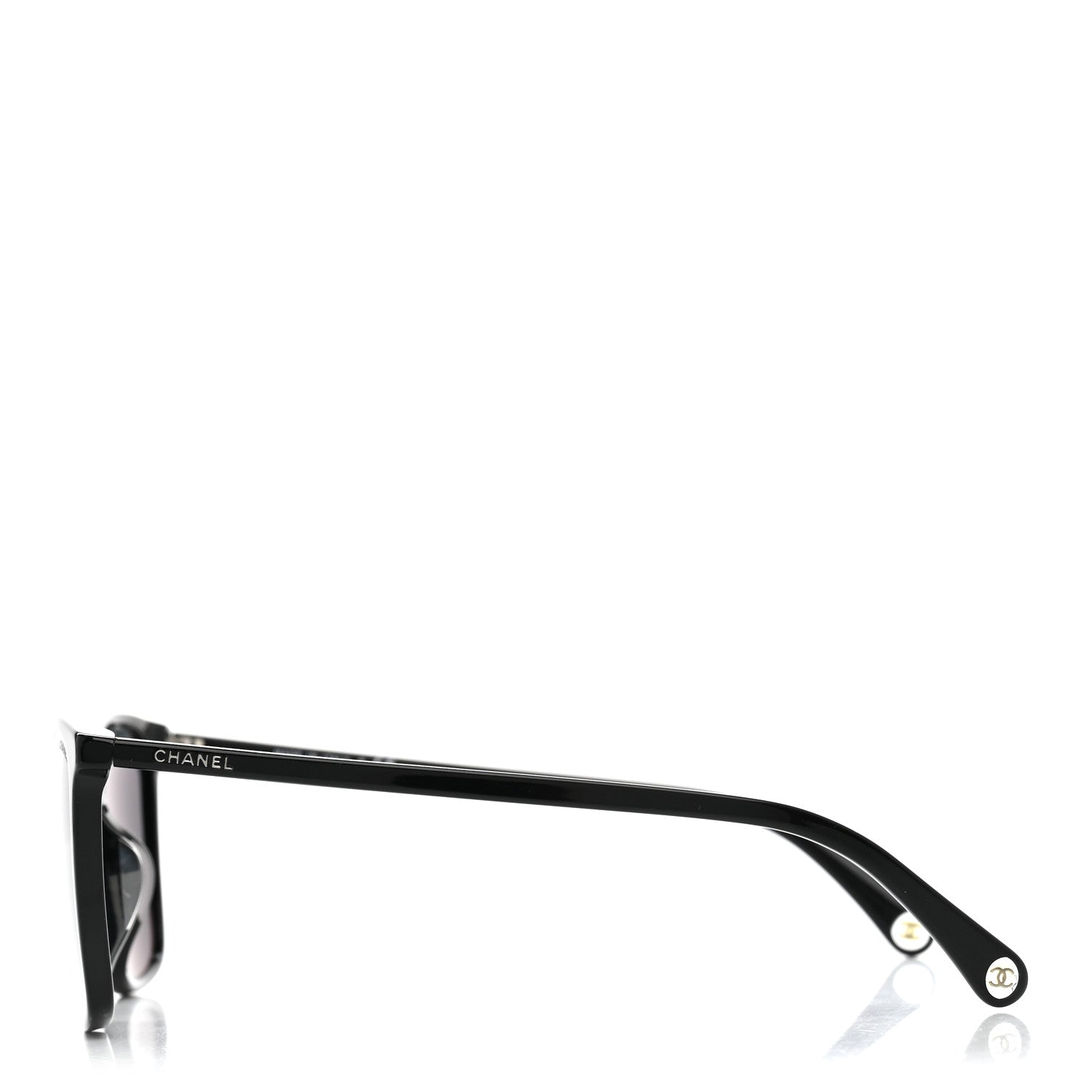 Chanel Acetate Polarized Square Sunglasses 5447-A Black 3 of 7