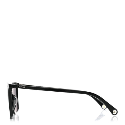 Chanel Acetate Polarized Square Sunglasses 5447-A Black 3 of 7
