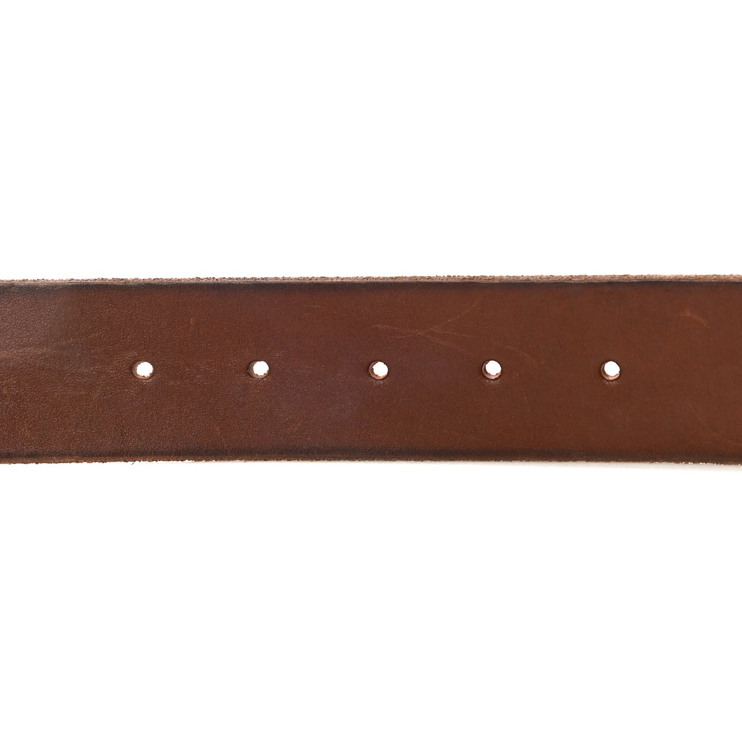 Calfskin Brass Feline Buckle Belt 80 32 Brown