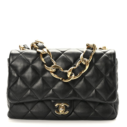 Chanel Lambskin Quilted Large CC Funky Town Flap Black 1 of 9