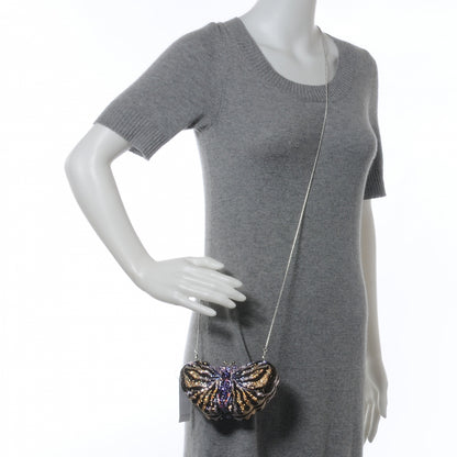 Judith Leiber Austrian Crystal Butterfly Minaudiere Clutch Silver 2 of 6