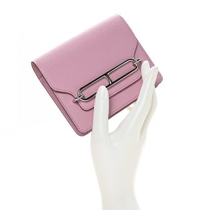 Hermes Chevre Mysore Roulis Slim Wallet Mauve Sylvestre 2 of 9