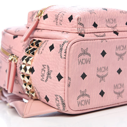 MCM Visetos Side Stud Mini Stark Backpack Pink 8 of 10