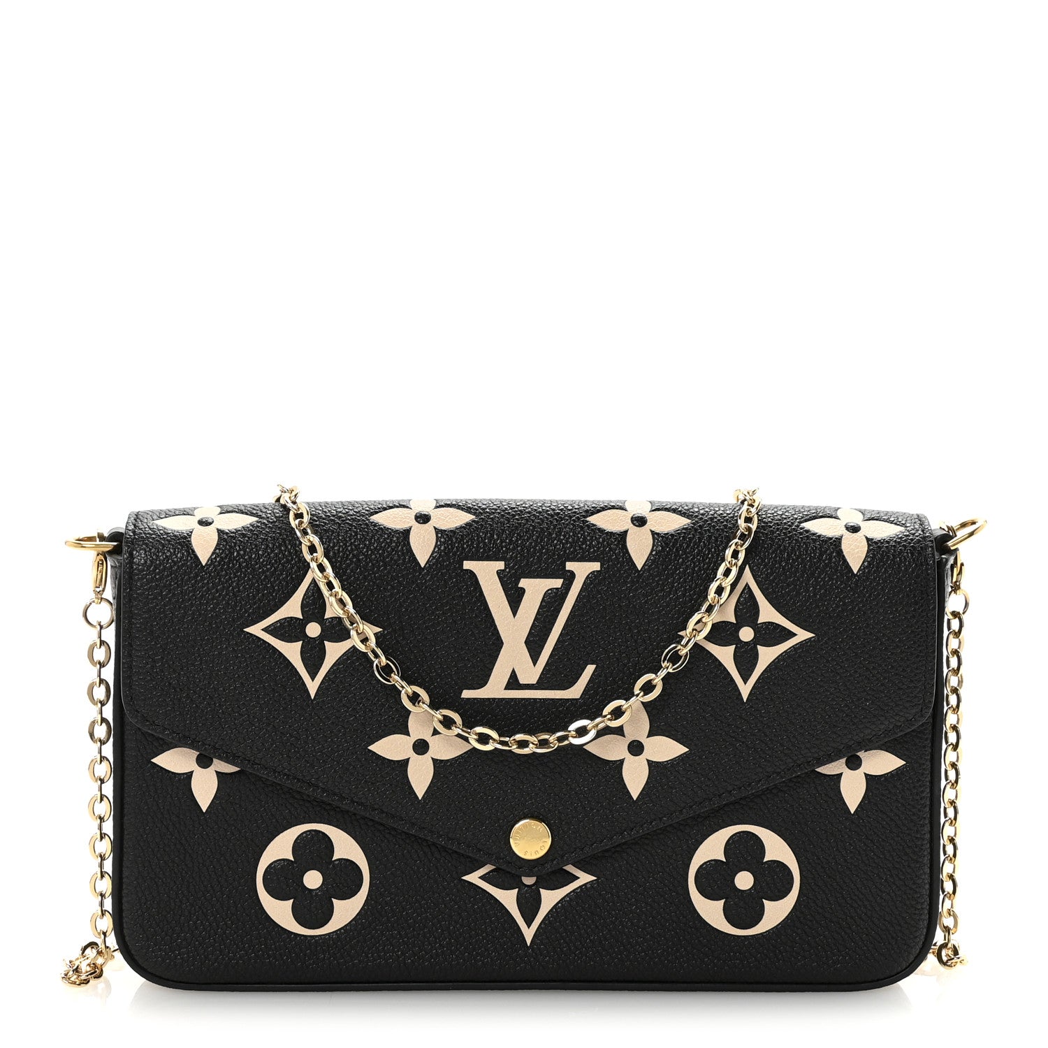 Louis Vuitton Empreinte Monogram Giant Felicie Pochette Black Beige 1 of 11