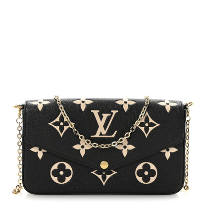 Louis Vuitton Empreinte Monogram Giant Felicie Pochette Black Beige 1 of 11