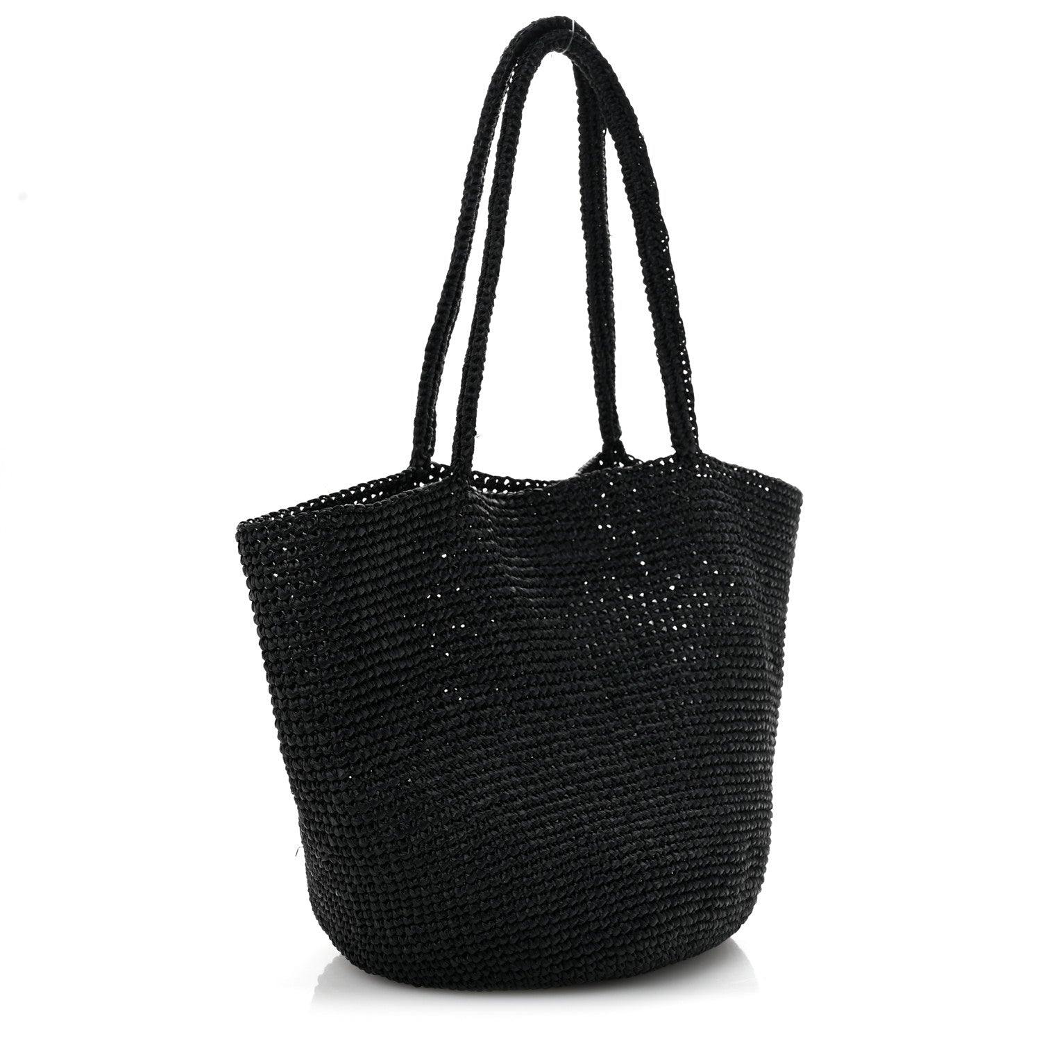 The Row Raffia Genevieve Tote Bag Black 3 of 11