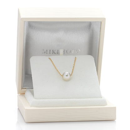 Mikimoto 18K Yellow Gold Akoya Pearl 8mm Pendant Necklace 5 of 5