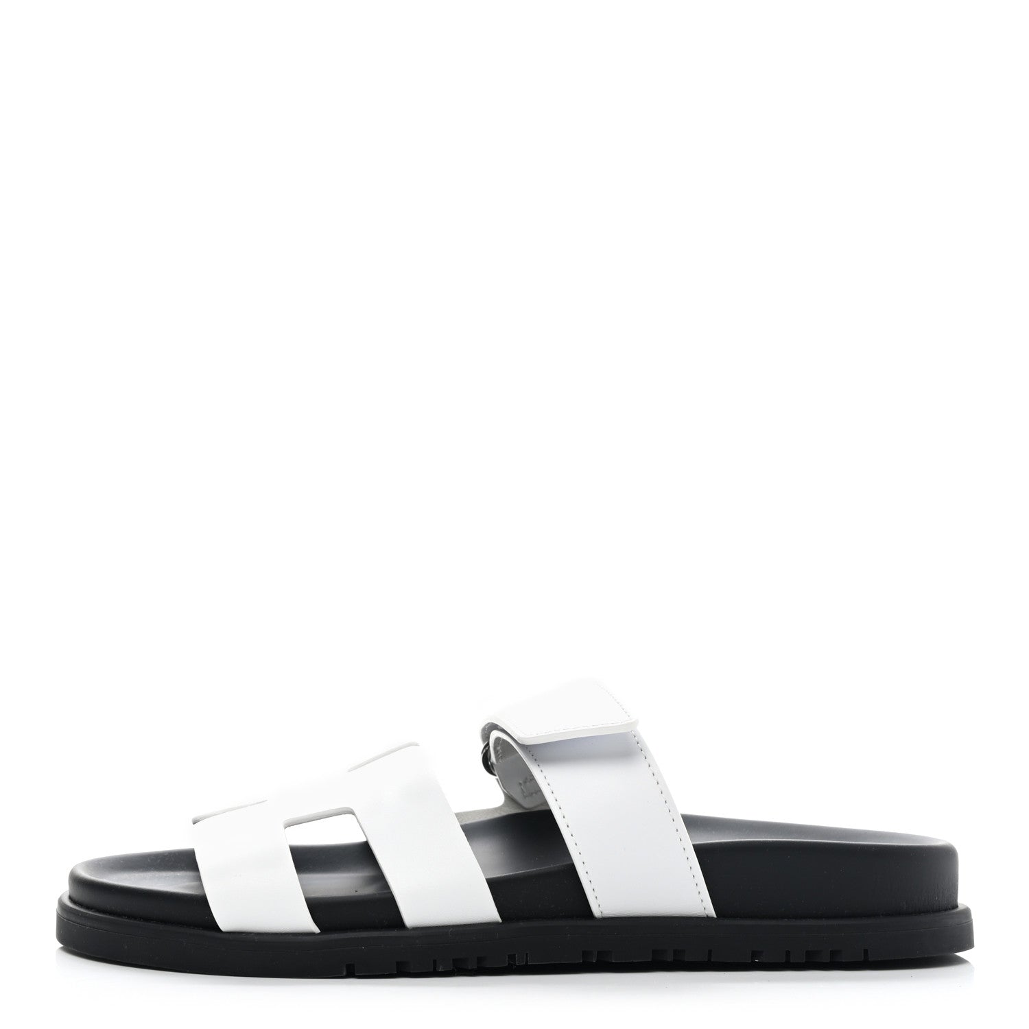 Hermes Calfskin Womens Chypre Sandals 36.5 White 1 of 8