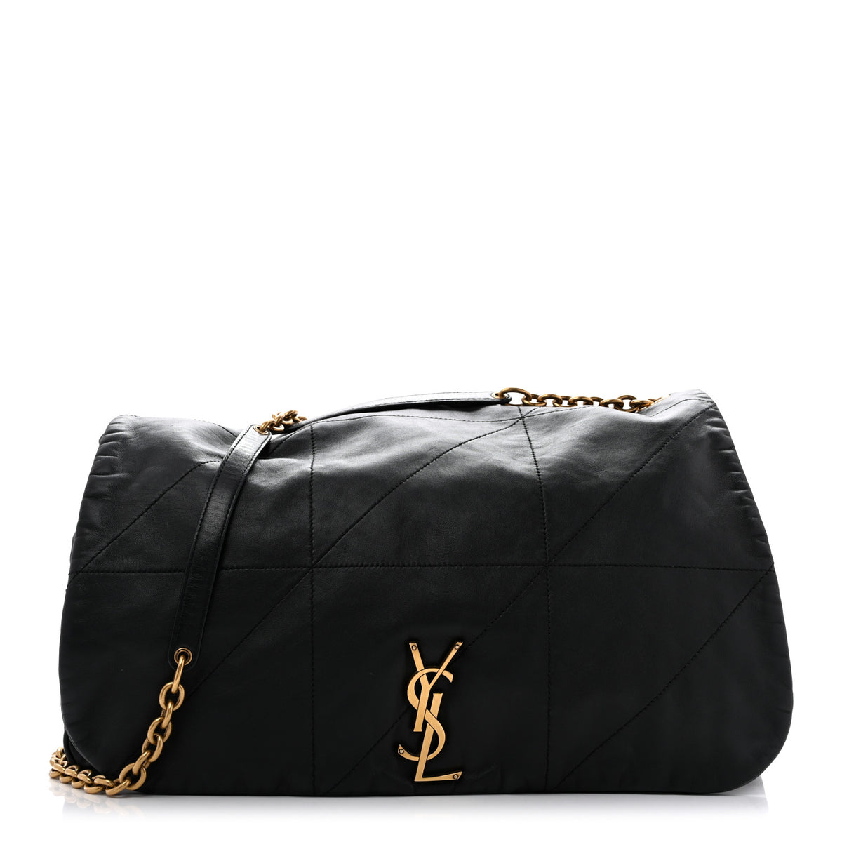 Lambskin Matelasse Monogram Large Jamie 4.3 Black