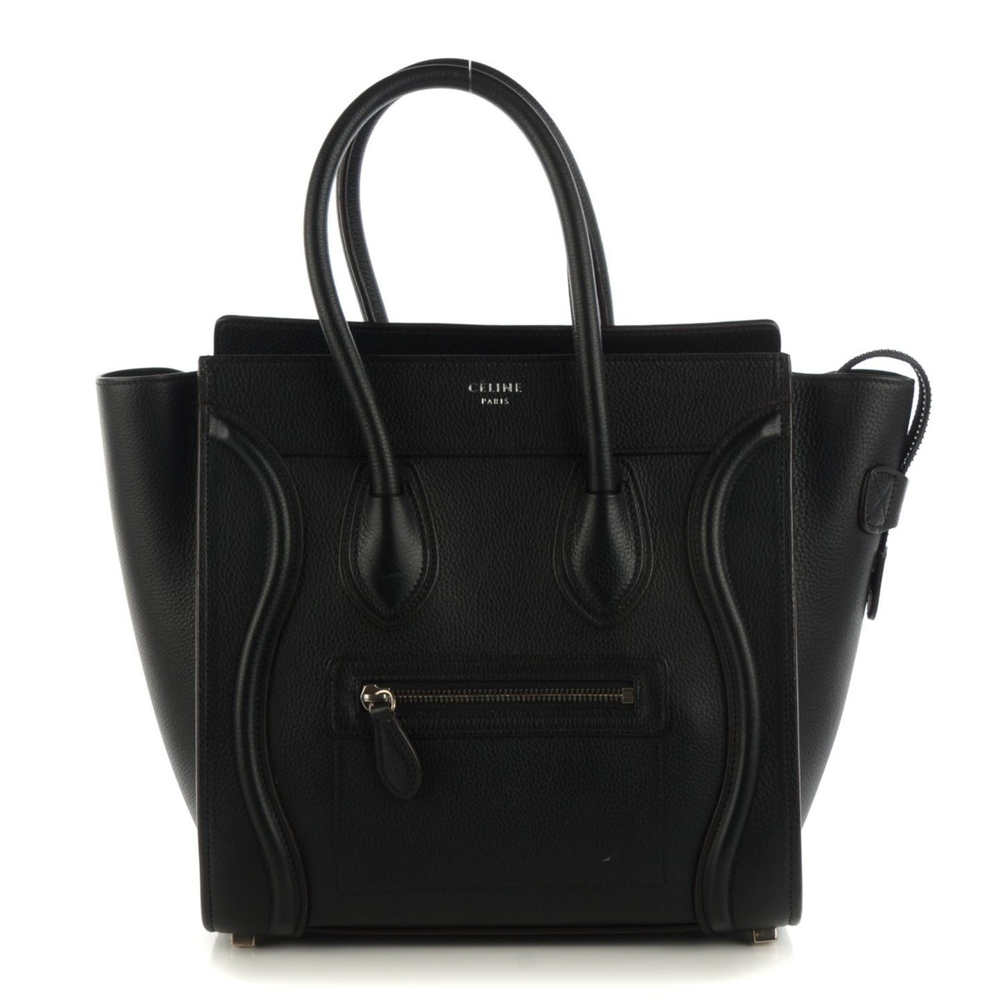 Drummed Calfskin Micro Luggage Black