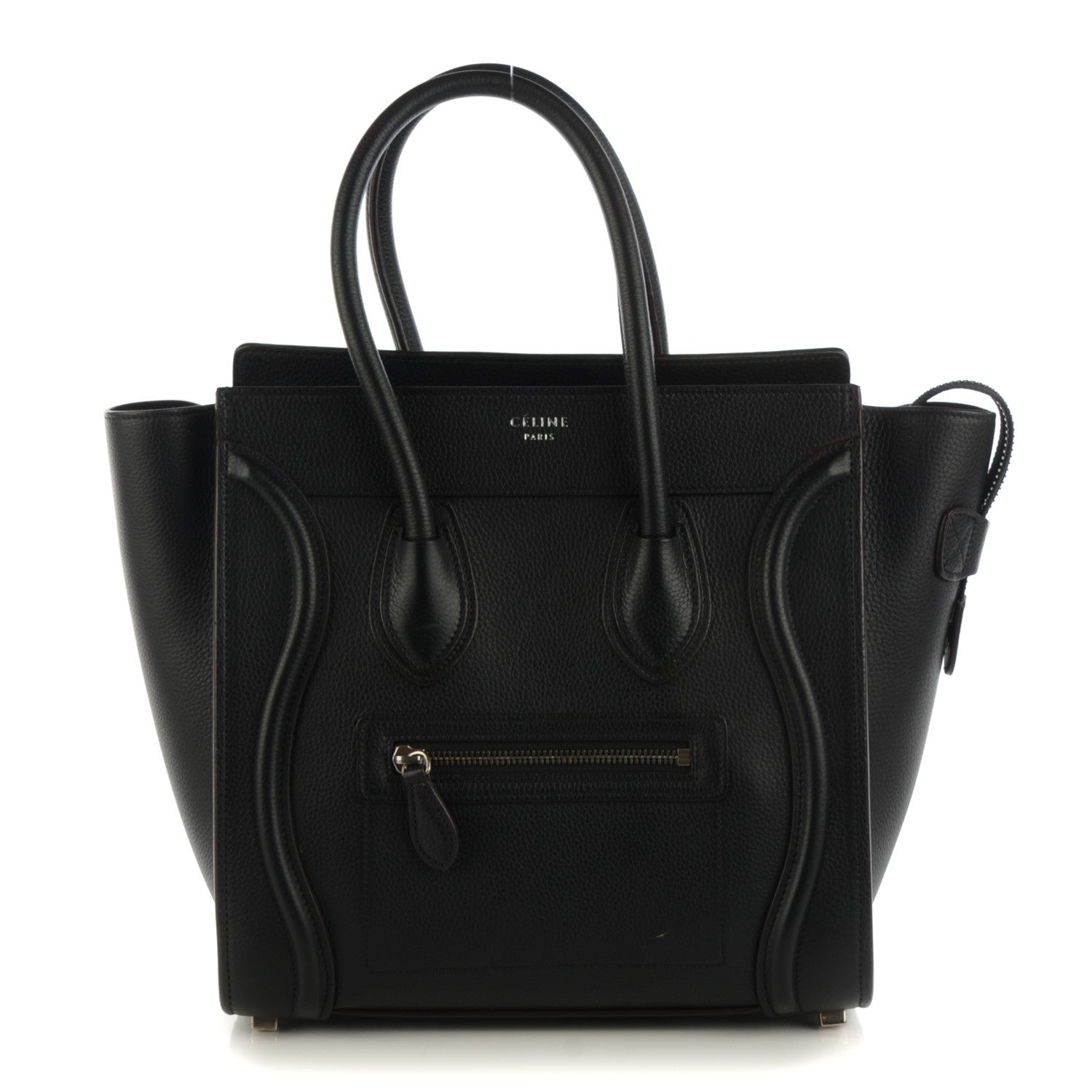 Celine Drummed Calfskin Micro Luggage Black 1 of 7