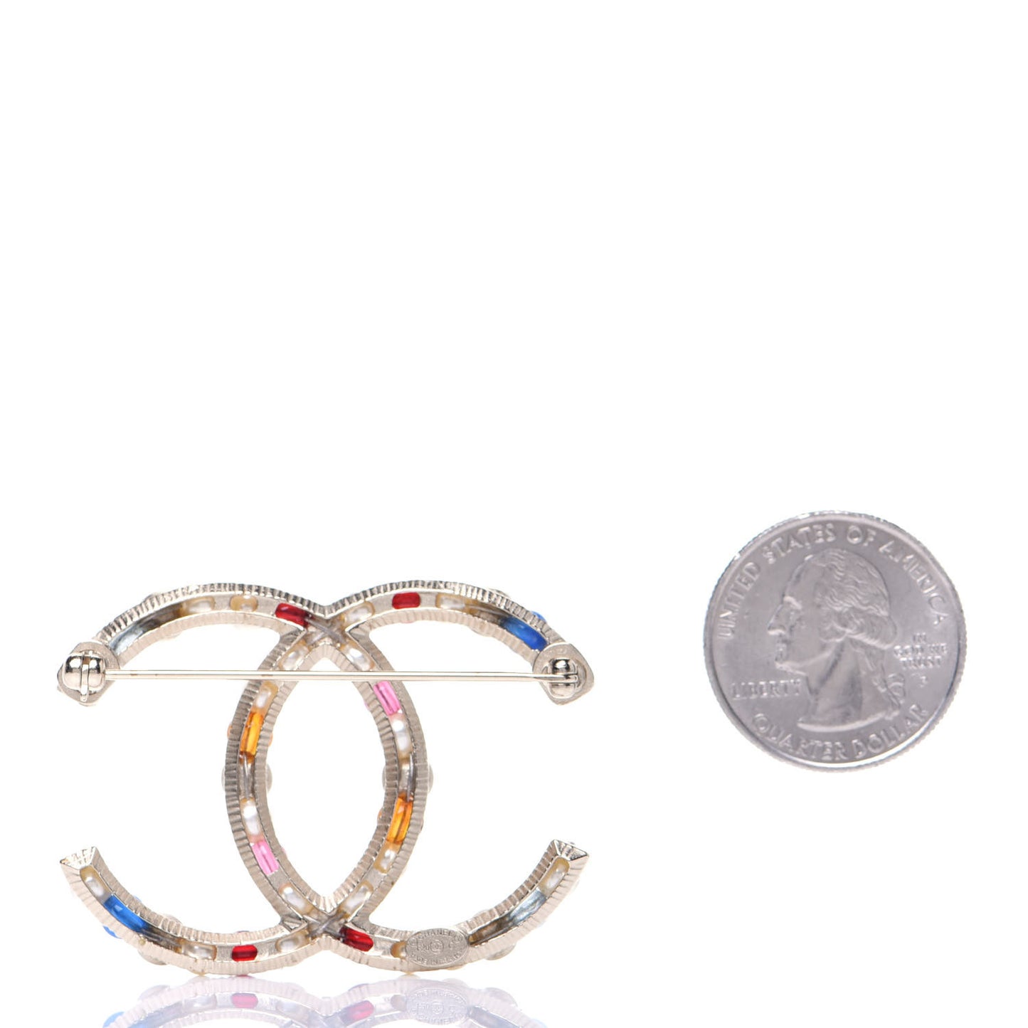 Pearl CC Brooch Gold Multicolor