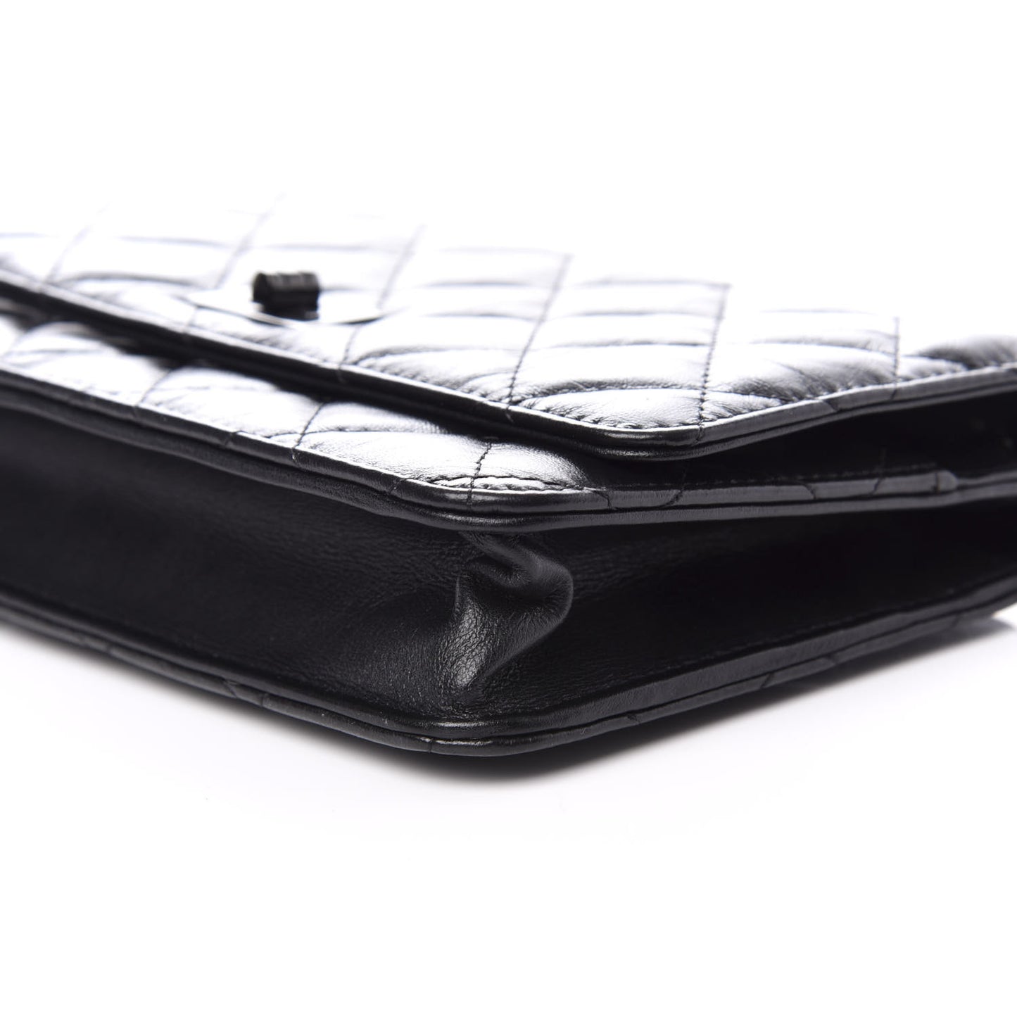 Aged Calfskin Quilted Reissue Wallet On Chain WOC So Black